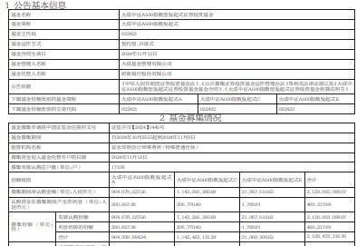 大成中证A500指数型发起式成立 规模21亿元