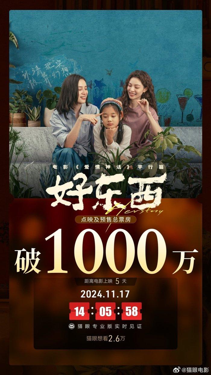 电影《好东西》点映及预售总票房破1000万