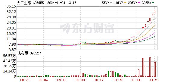 涨停→跳水→再涨停 高位人气继续走强 大千生态盘中巨震