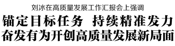 刘冰在高质量发展工作汇报会上强调 锚定目标任务 持续精准发力 奋发有为开创高质量发展新局面