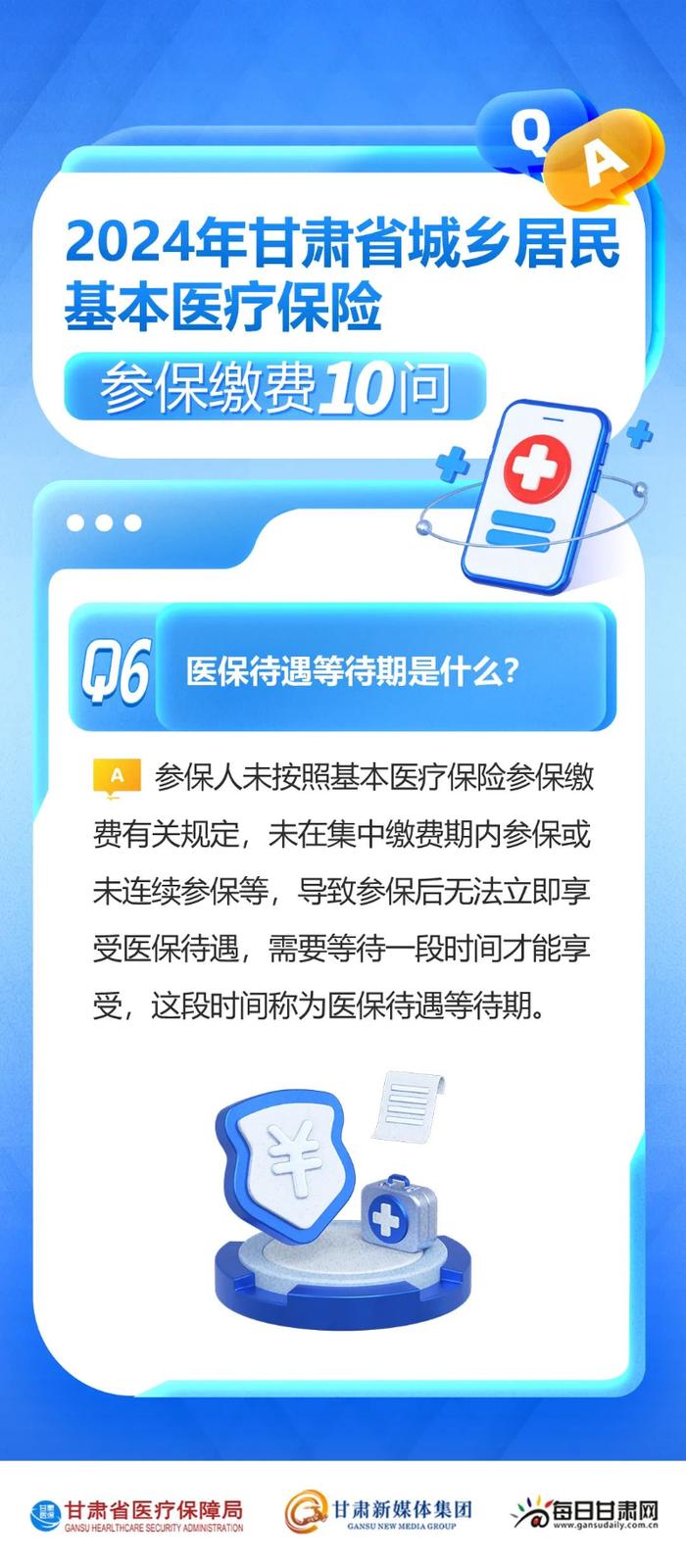 微海报 | 2024年甘肃省城乡居民基本医疗保险参保缴费10问