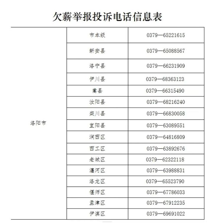 【洛阳·早安】举报投诉电话公布！洛阳开展治理欠薪冬季行动