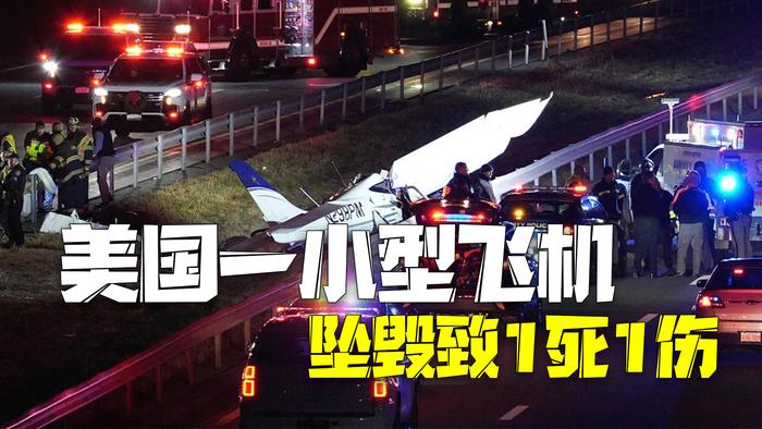 美国一小型飞机高速公路坠毁致1死1伤