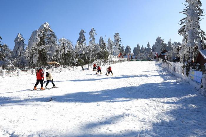 峨眉山滑雪场今日开滑丨冬游四川