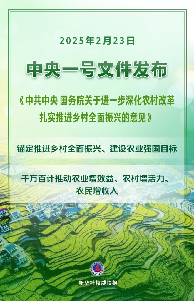 新华社权威快报丨2025年中央一号文件发布