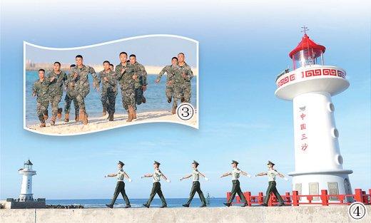 图③:战士们开展训练。