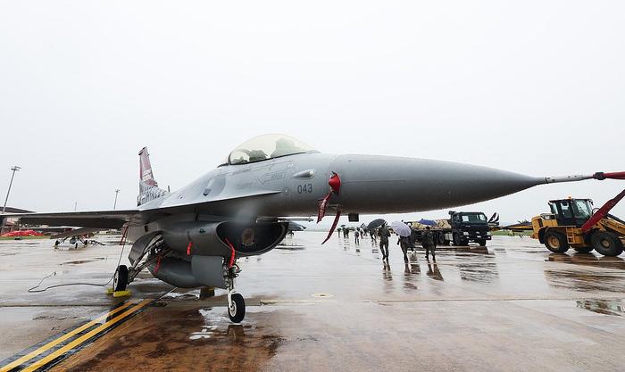 5月9日,韩国平泽,驻韩美军乌山空军基地。(视觉中国)