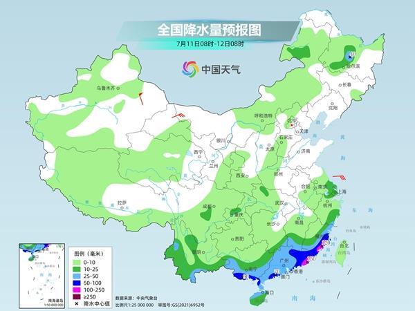 “丹娜丝”携强降雨继续影响南方 北方闷热“上线”