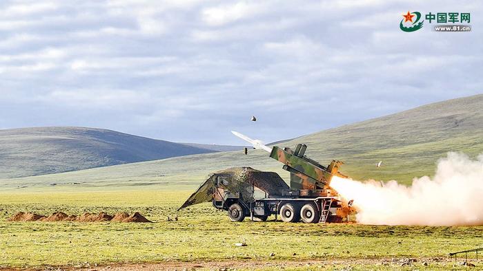 空军某部某地导营开展实弹射击训练。范文浩摄