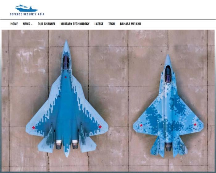 苏-75(右)和苏-57对比概念图。图/马来西亚“亚洲防务安全”网站