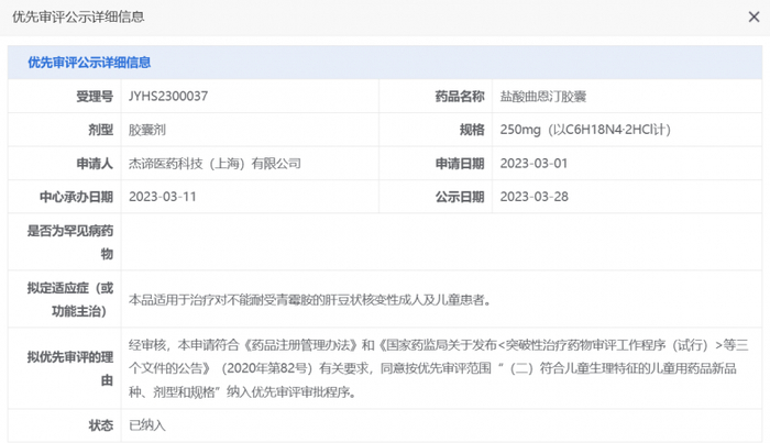 截图来自:国家药品监督管理局药品审评中心(CDE)