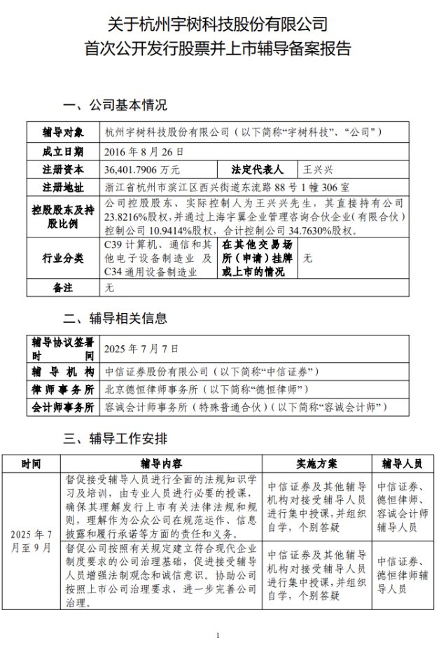 宇树科技完成更名,王兴兴职务变更!
