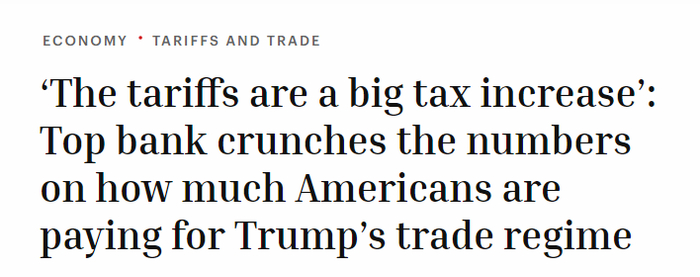 【世界说】美国家庭正为高关税买单 瑞银：通胀持续难降，实际收入增长被吞噬