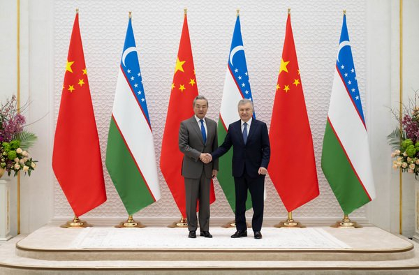 乌兹别克斯坦总统米尔济约耶夫会见王毅