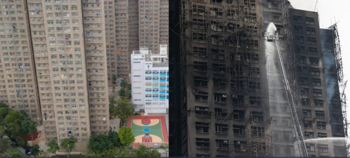 已有75人遇难！火灾前中后，香港宏福苑小区照片对比令人揪心……五级大火的五个谜团，应当被解答