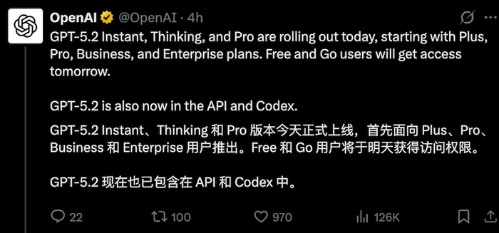 刚刚,openai迎10周年,发gpt 5.2,重点是和白领抢工作