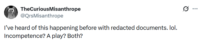 只需复制粘贴！美社交用户惊人发现：爱泼斯坦案文件部分涂黑内容可直接“解密”……