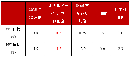 2025年12月CPI、PPI数据点评——基数效应影响，通胀率继续上行