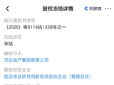 万达地产所持2.7亿股权被冻结，公司及其法定代表人同日被限消