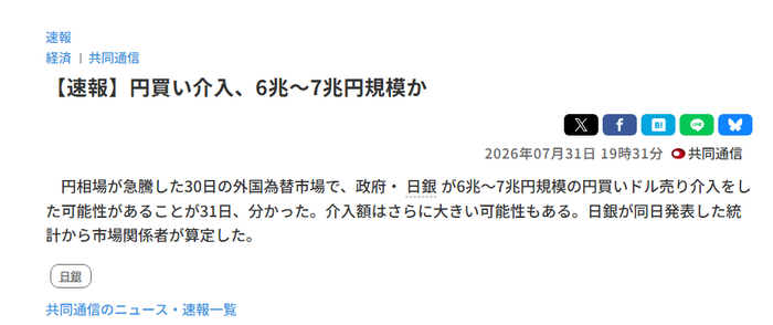 直线暴拉，美国、日本联手“围剿”空头！美国财长贝森特“小纸条”意外曝光：买入价值50亿至100亿美元的日元