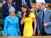 温网威廉王子和凯特王妃观战