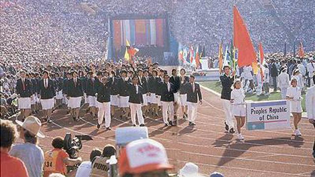 1984洛杉矶奥运会回顾 中国代表团入场