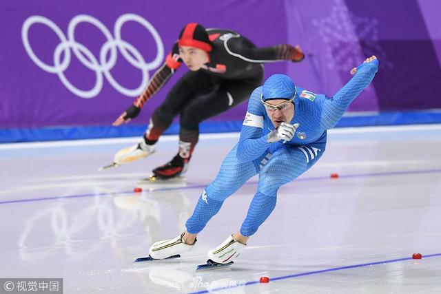 2018年2月19日,韩国,2018平昌冬奥会速度滑冰男子500米决赛,中国