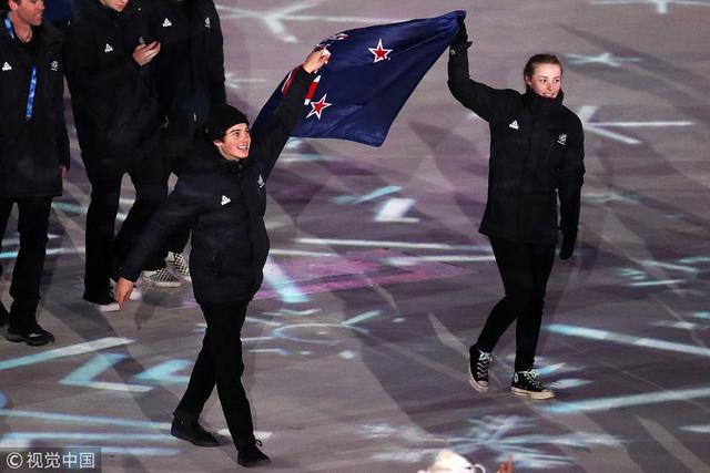 2018年2月25日,韩国,2018平昌冬奥会闭幕式,各国运动员入场.