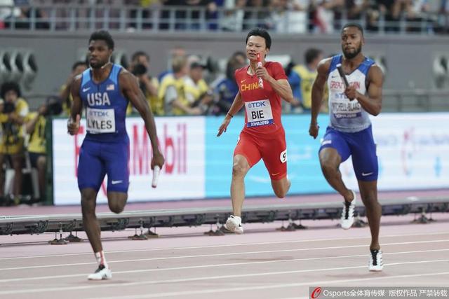 4x100米接力,5000米赛跑 男子4x100米接力中国获第六