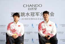 中国跳水队参加品牌活动