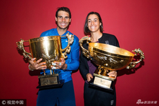 中网男女单冠军拍摄写真