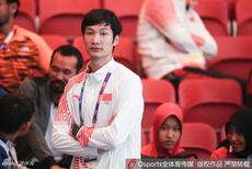 亚运会教练雷声和仲满督战