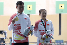 亚运10米气手枪混团颁奖仪式