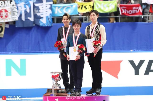 日本大阪,2018日本花滑锦标赛男子自由滑,宇野昌磨夺冠,高桥大辅亚军