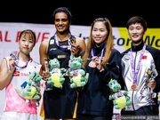 世锦赛女单颁奖仪式