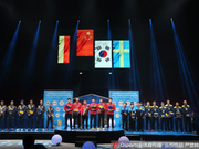 世乒赛颁奖仪式欧洲劲旅闪耀