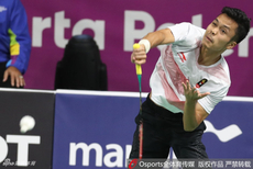 亚运羽毛球男单半决赛金廷VS周天成