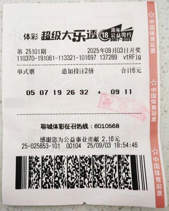 彩民6元机选擒大乐透32万:真是“赶时”的好运!