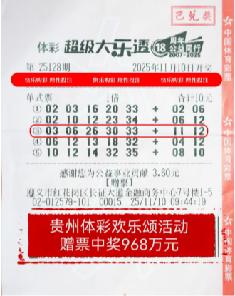 一张免费赠票斩获大乐透968万 中奖站主直言太意外