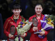 总决赛女单颁奖仪式陈梦加冕