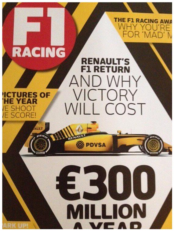 英国媒体《F1 Racing》在封面专题中透露了雷诺F1车队的疑似新涂装
