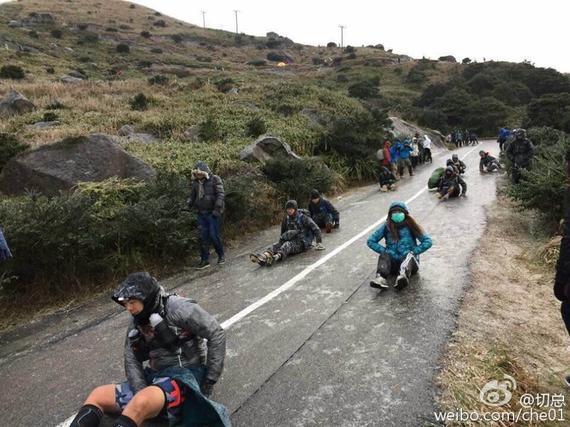 港百越野赛遭遇破纪录低温