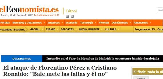西班牙经济学家网站：弗洛伦蒂诺批评C罗的任意球