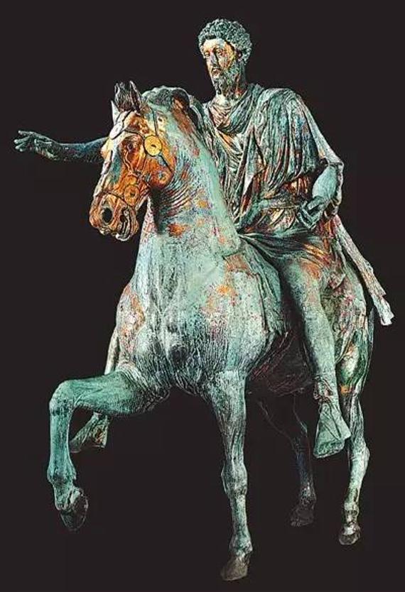 《奥利留斯骑马像》，约175年，青铜，高约3.5米，意大利罗马卡比托奈博物馆藏