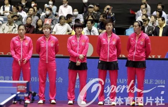 中国女乒关键球对抗赛 丁宁领衔冠军组1-3落败