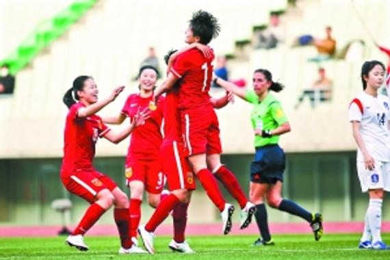 3胜1平，不被看好的中国女足最终提前一轮晋级里约奥运会。（CFP）
