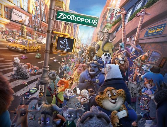 迪士尼动画新作《疯狂动物城》首日开画轻松登顶周五票房榜