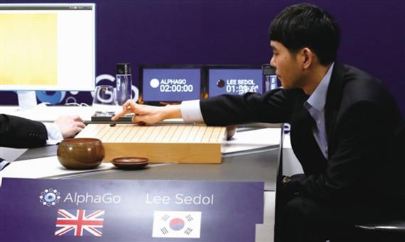 谷歌人工智能系统AlphaGo对战世界围棋冠军李世石