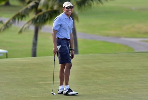 奥巴马总统热衷高尔夫