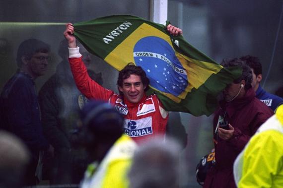 塞纳赢得1993多宁顿的雨战胜利